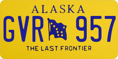 AK license plate GVR957