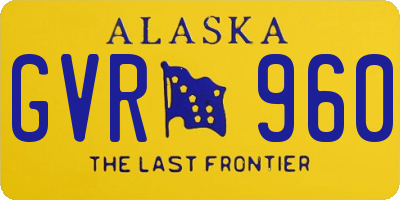 AK license plate GVR960