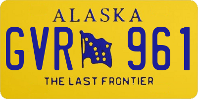 AK license plate GVR961