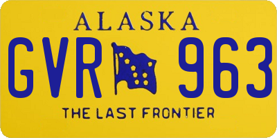 AK license plate GVR963