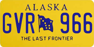 AK license plate GVR966