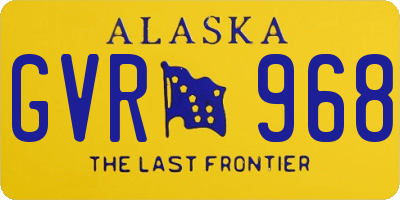 AK license plate GVR968