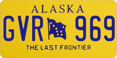 AK license plate GVR969