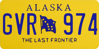 AK license plate GVR974