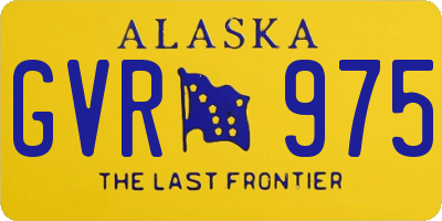 AK license plate GVR975