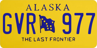 AK license plate GVR977