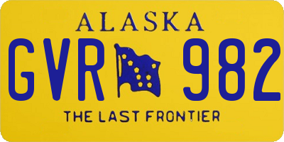 AK license plate GVR982