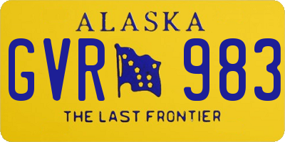 AK license plate GVR983