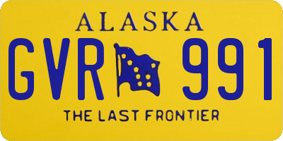 AK license plate GVR991