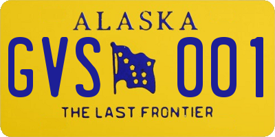 AK license plate GVS001