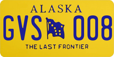 AK license plate GVS008