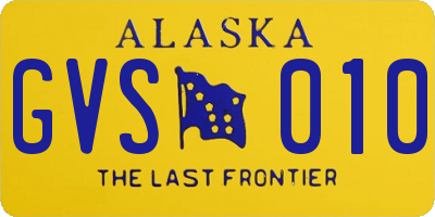 AK license plate GVS010
