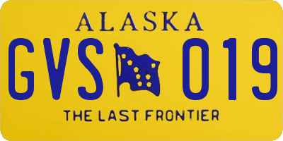 AK license plate GVS019