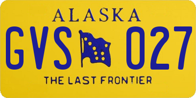 AK license plate GVS027