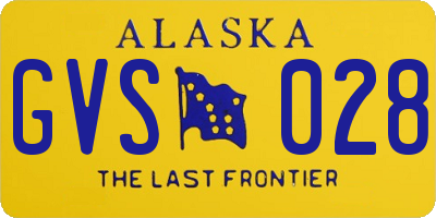 AK license plate GVS028
