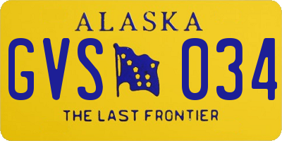 AK license plate GVS034