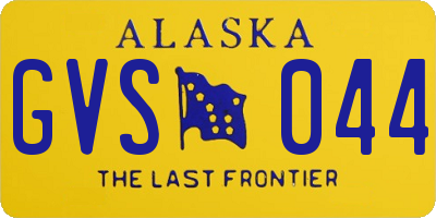AK license plate GVS044