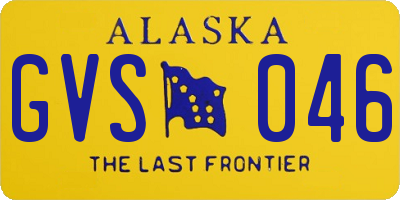 AK license plate GVS046