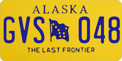AK license plate GVS048