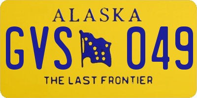 AK license plate GVS049