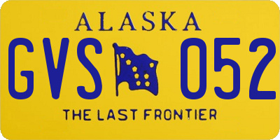 AK license plate GVS052
