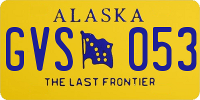 AK license plate GVS053