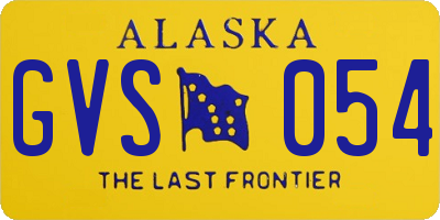 AK license plate GVS054