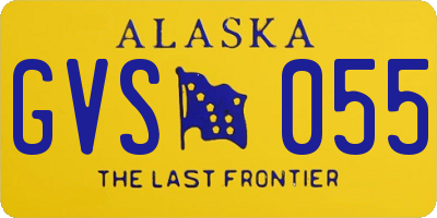 AK license plate GVS055