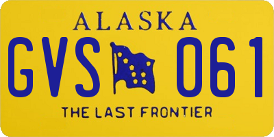 AK license plate GVS061
