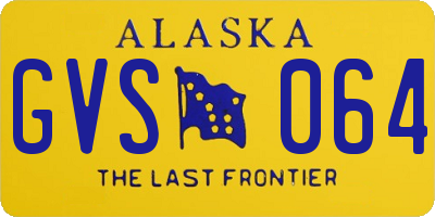 AK license plate GVS064