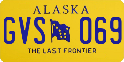 AK license plate GVS069