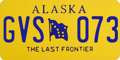 AK license plate GVS073