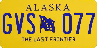 AK license plate GVS077