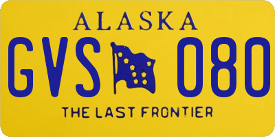 AK license plate GVS080