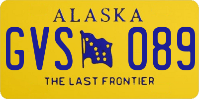 AK license plate GVS089