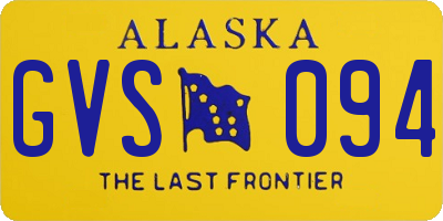 AK license plate GVS094