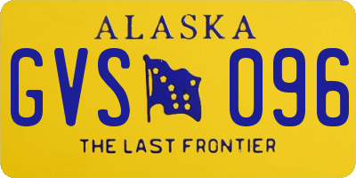AK license plate GVS096