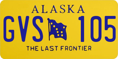 AK license plate GVS105