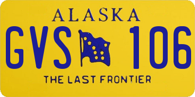 AK license plate GVS106