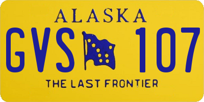 AK license plate GVS107