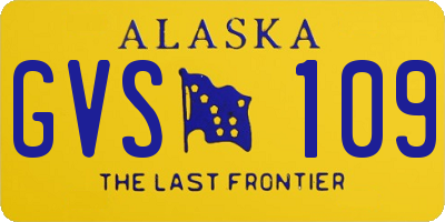 AK license plate GVS109