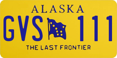 AK license plate GVS111