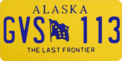 AK license plate GVS113