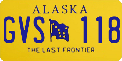 AK license plate GVS118