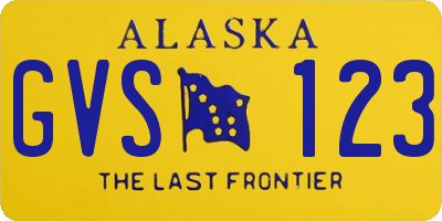 AK license plate GVS123