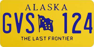 AK license plate GVS124