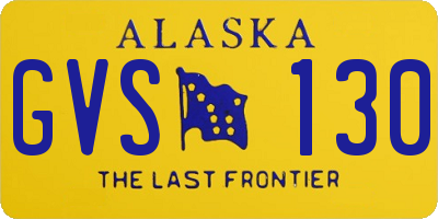 AK license plate GVS130