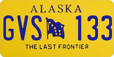 AK license plate GVS133