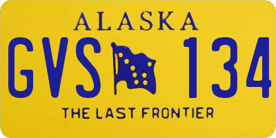 AK license plate GVS134