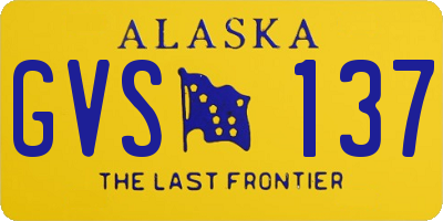 AK license plate GVS137
